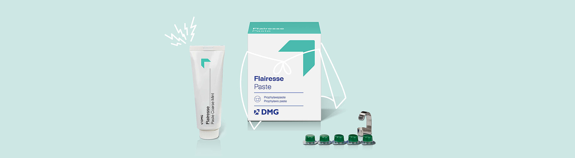 Flairesse Paste 和 Single-use unit 包装。